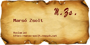 Marsó Zsolt névjegykártya